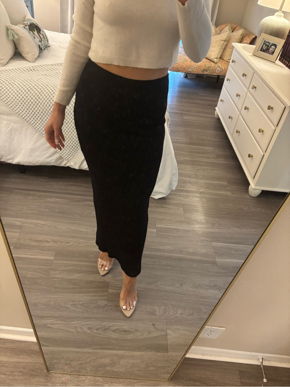 🖤 RALPH Ralph Lauren Silk Cashmere Maxi Skirt 🖤